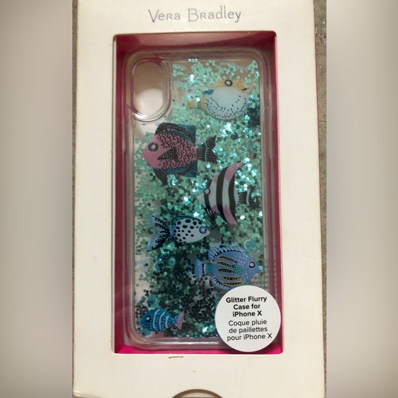 Vera Bradley Accessories - Vera Bradley Glitter Flurry I Phone X Case